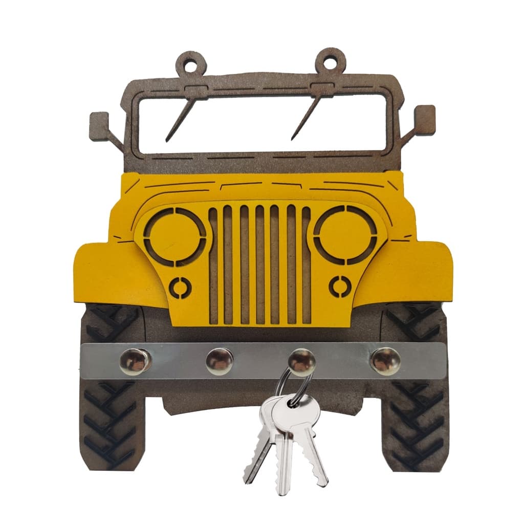 Porta Chaves Formato Carro Jeep Jipe Mdf Chaveiro Criativo