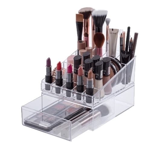 Organizador De Maquiagem Com Gaveta Elegance Acrilico Porta Maquiagens