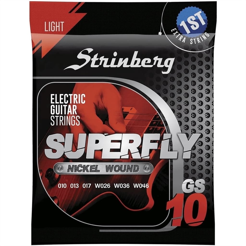 Encordoamento Cordas Para Guitarra Strinberg 010 Gs10 Nf C/
