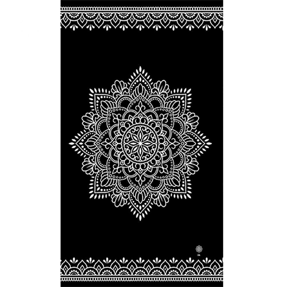 Toalha De Praia Canga Retangular Mandala Preto&Branco 1,42x0,82m Marca  Gili