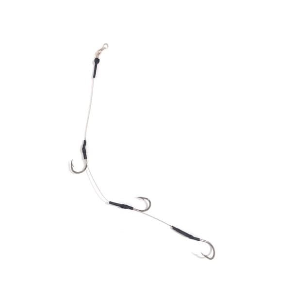 Chicote Pesca alto mar Cação Peixe Espada Anchova Cabo de aço Resistente 3 Anzóis Anzol Fisgador