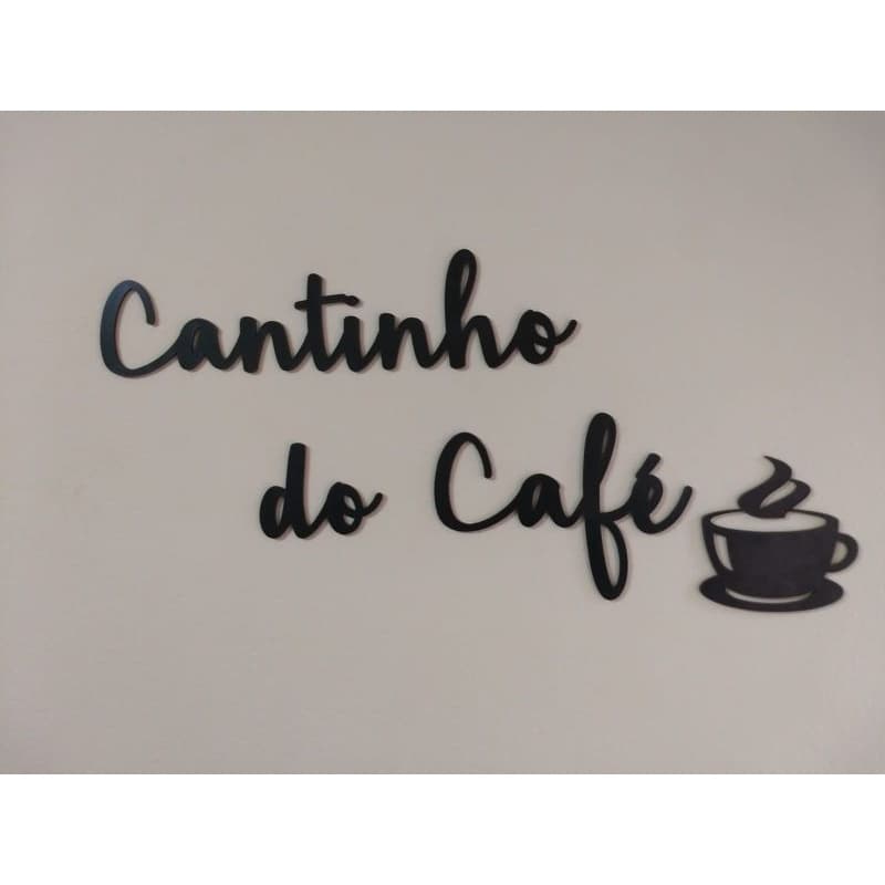 Nome cantinho do café para parede em MDF 3mm adesivado
