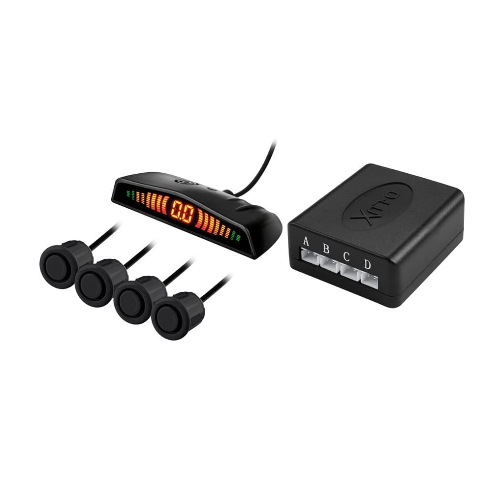 Sensor De Estacionamento 4 Pontos Preto Fosco Com Display