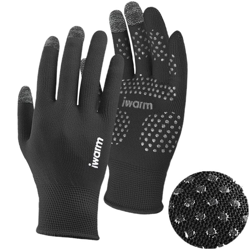 1 Par Unissex Luvas Com Tela Sensível Ao Toque De Três Dedos/Proteção Solar UV Geladas/Antiderrapante Ciclismo Corrida P