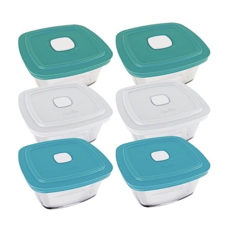 Conjunto de Potes Marinex Facilita Vap 1 Litro / 6 Peças com Tampa Plástica