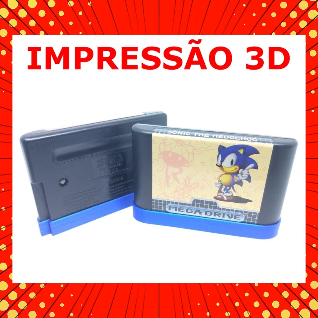 Dust Cover de Proteção para Cartucho De Mega Drive E Sega Genesis - Impressão 3D