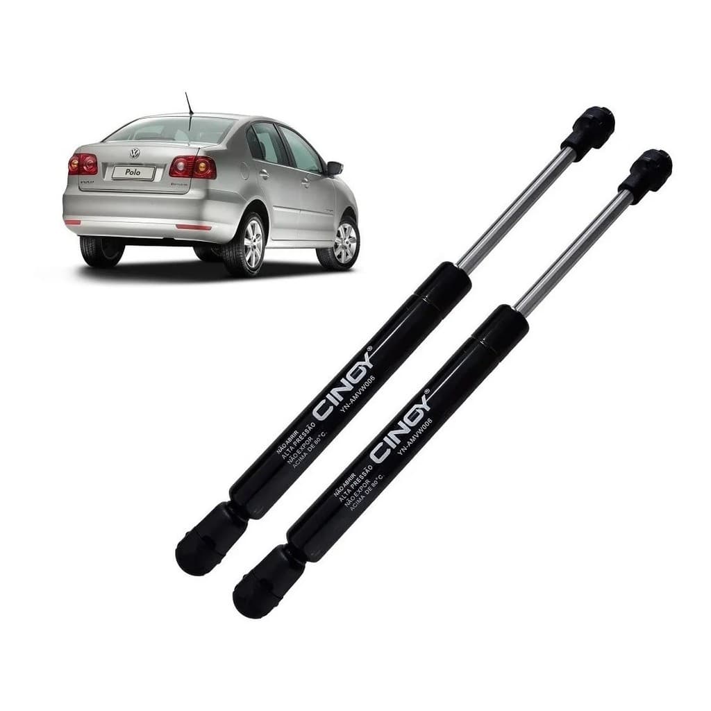Par Amortecedor Tampa Traseira Porta-Malas Polo Sedan 2003 até 2015