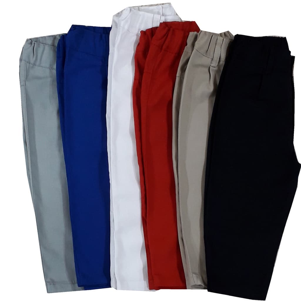 Calça Social Infantil Menino Cores Lisas Elástico Ajustável