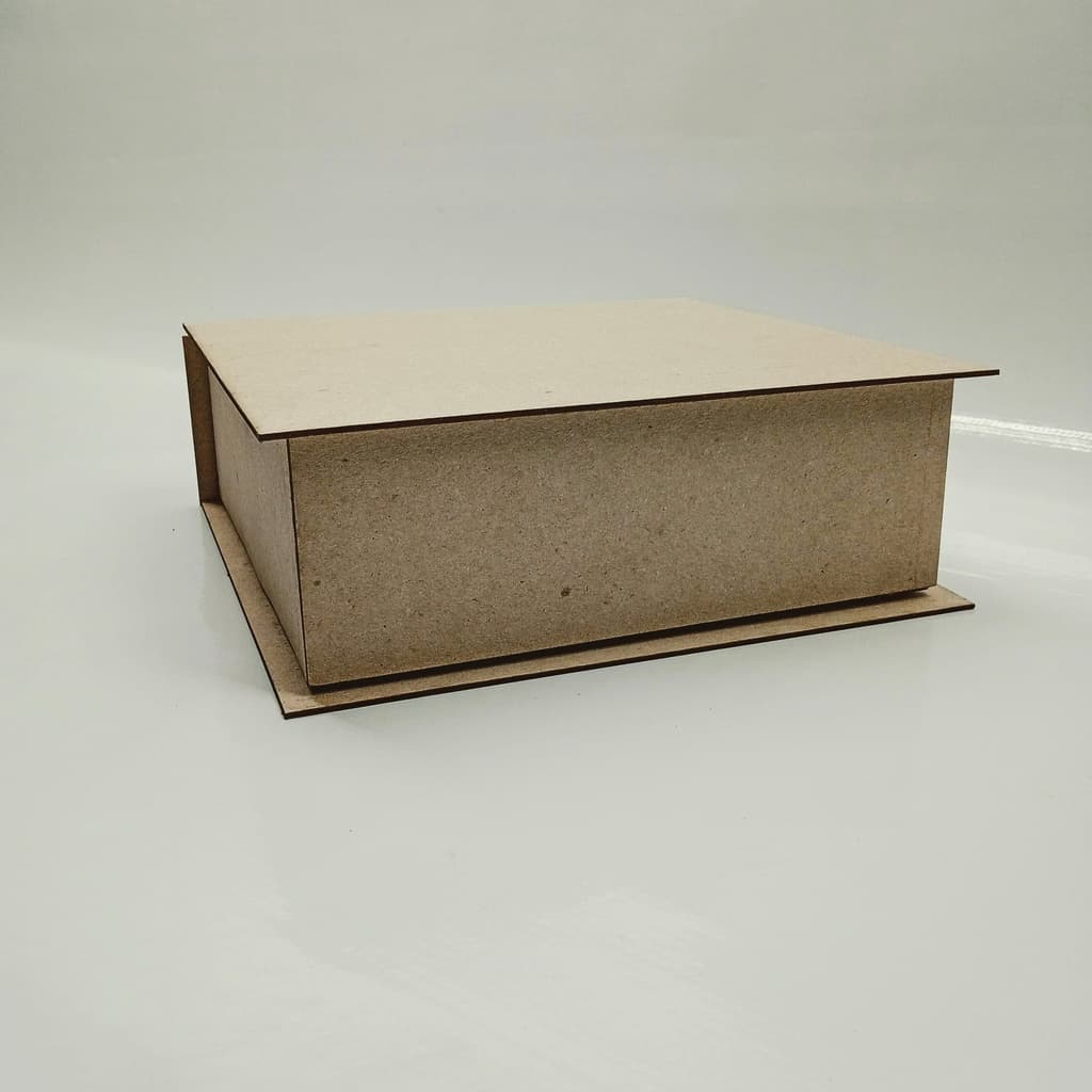 20 Recorte papelão Cinza Para caixa Cartonada Tampa Livro 20x15x4cm CORTE E VINCO