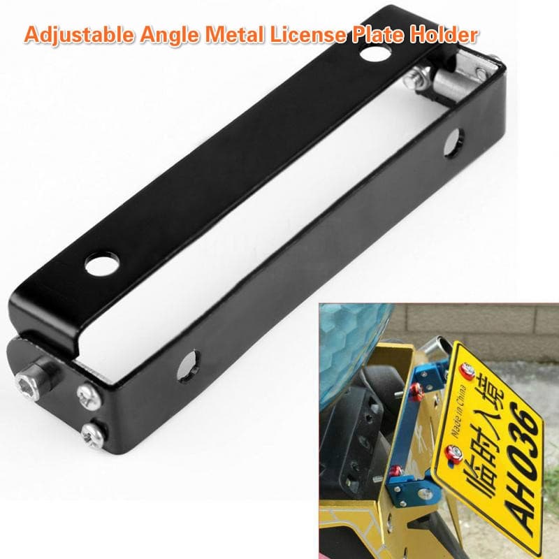 RONXMOR 1PC Motocicleta Automóvel Ângulo Ajustável Metal Suporte Da Placa De Licença 6 Cores Alumínio
