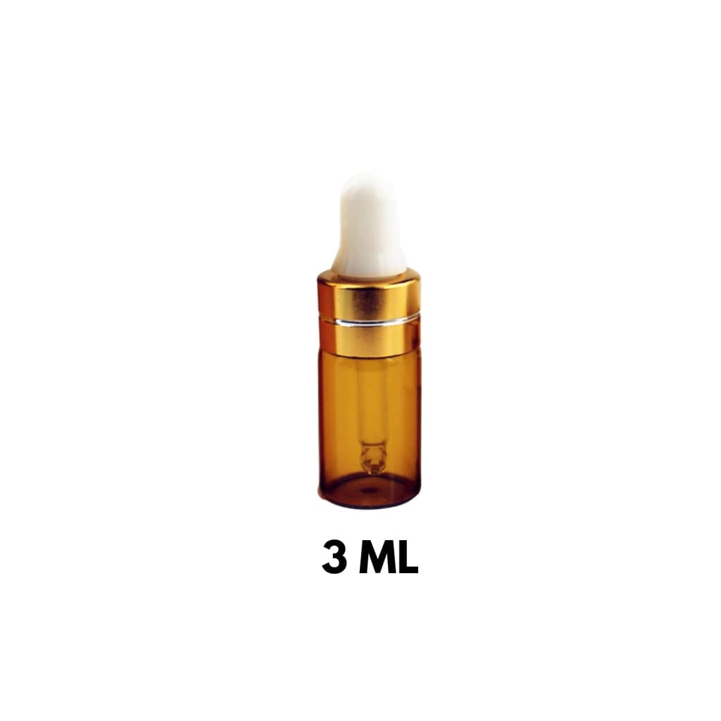 Frasco Conta Gotas Vidro Óleos Essenciais Âmbar 3ml