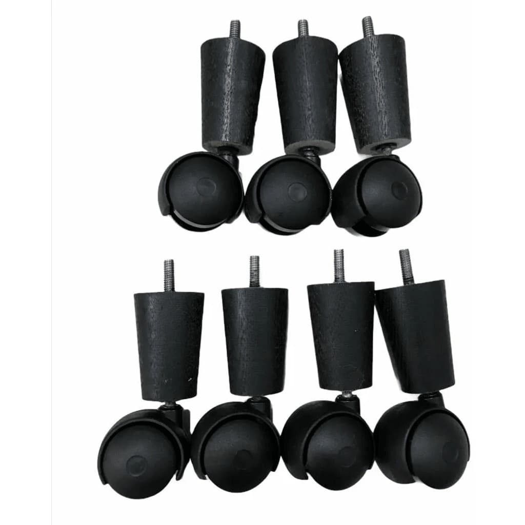 Kit de 7 Pés com rodinhas para cama Box Casal