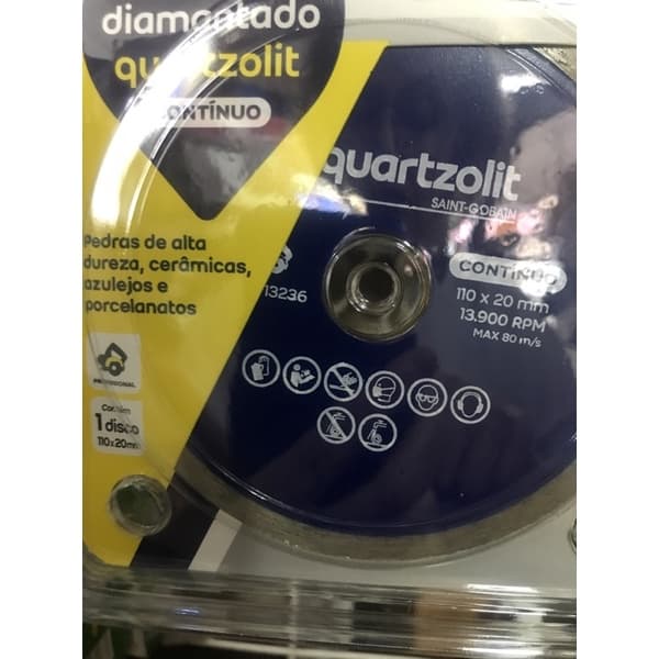 Disco Diamantado,  para Pedras de alta dureza, Cerâmica,Azulejo e Porcelanato, Continuo.