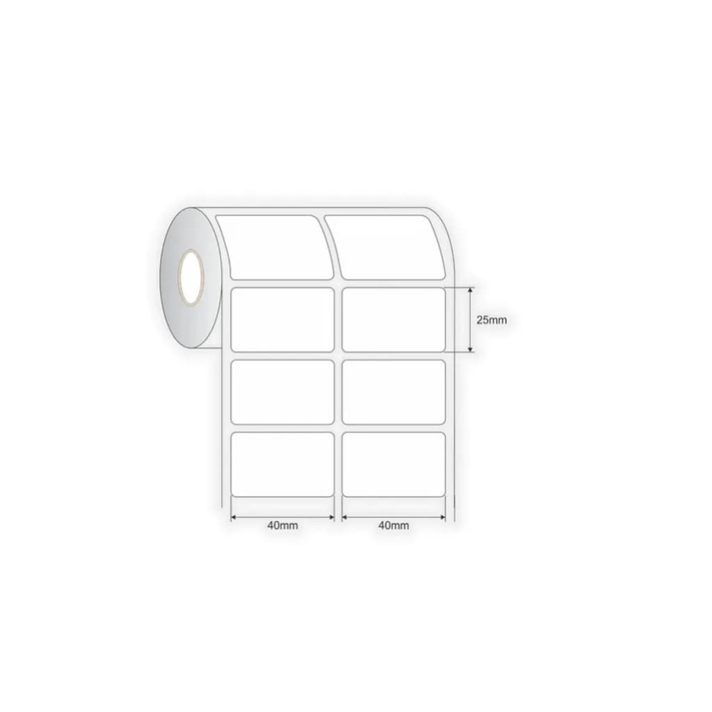 10.000 Etiquetas 40x25 Mm 2 Colunas couche