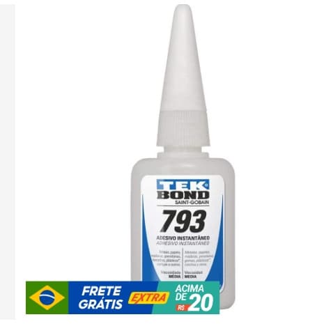 Cola instantânea Tek Bond Adesivo Instantâneo 793 A 20g