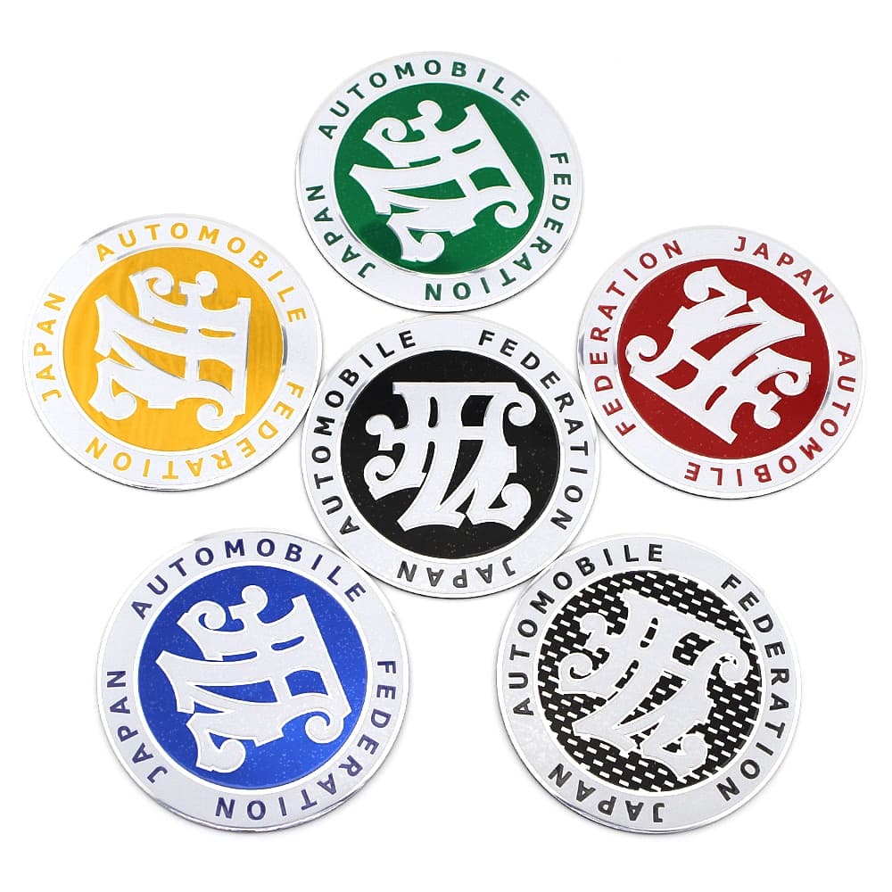 Liga De Alumínio 9x9CM Universal Adesivo Do Carro Para Japão JAF Federação Automóvel Emblema Decalque Tronco Acessórios