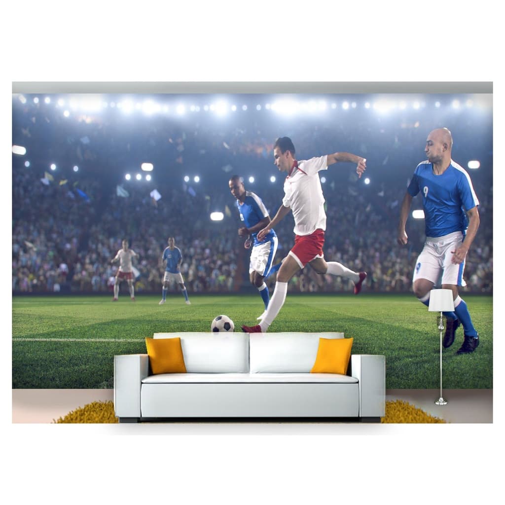 papel de parede Esportes Futebol Bola Campo 3D 7,5m² SPT36