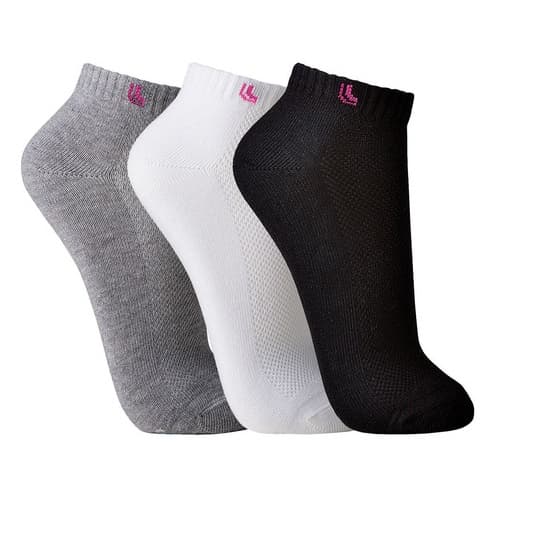 Kit de meia Lupo 3 pares cano baixo Feminina ref 03225/26 original do 33 ao 44