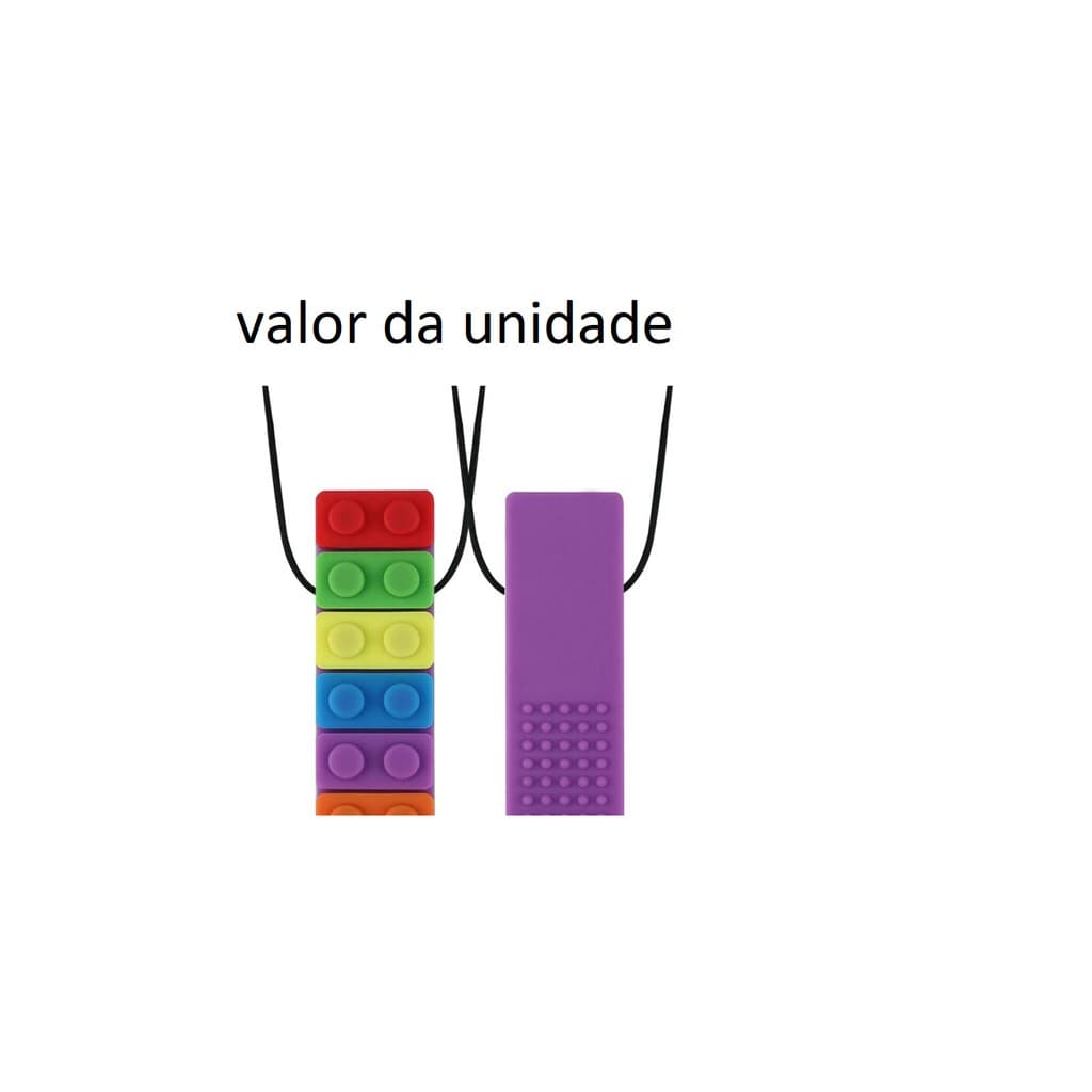 Colar Mordedor Sensorial Para Autistas Anti Estresse 1 Unidade Cor a Escolher