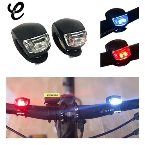 Kit 2 Lanternas De Segurança Bicicleta Led Farol Bike Par