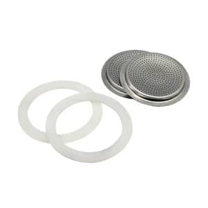 Kit Acessório (borracha e filtro ) para cafeteira italiana 6 xícaras