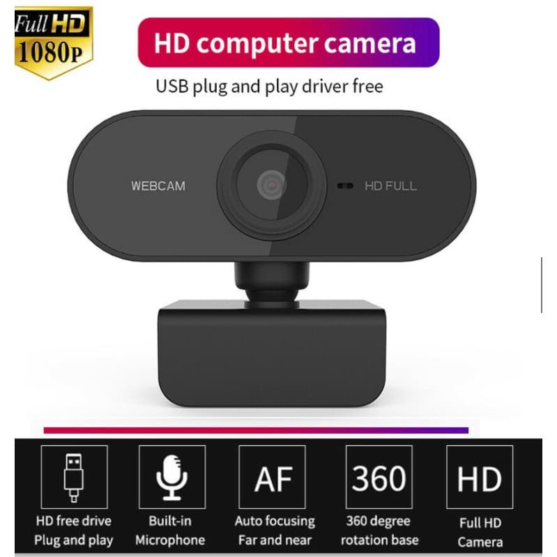 Câmera De Webcam Hd 1080p Com Microfone Para Computador Para Pc Laptop Skype Msn