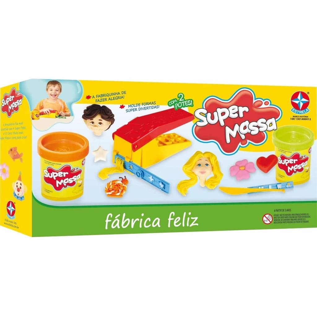 Super Massa Fabrica Feliz Massinha de Modelar Estrela