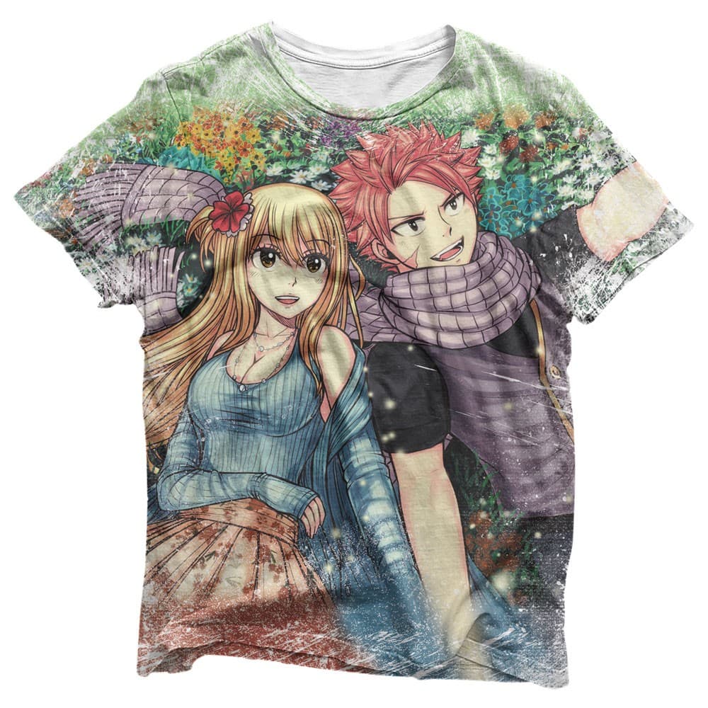 Camisa Nalu Natsu & Lucy - Camisas Casal Estampa Total
