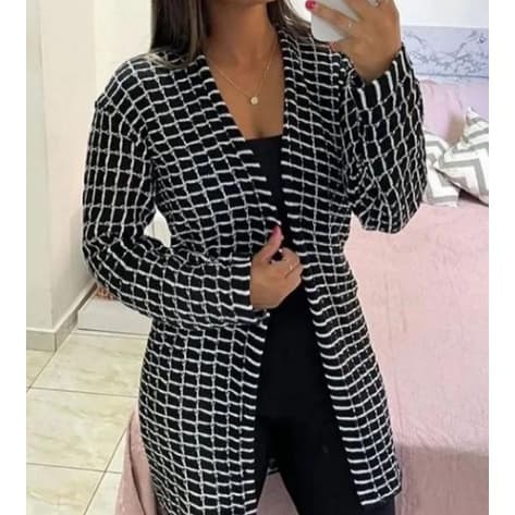 Casaquinho Feminino Tricot Kimono Cardigan Blusa Manga Longa