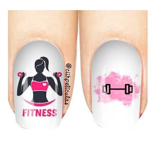 Película De Unha Cartela Com 12 Adesivos | Fitness | Academia | Marombeira | Unhas | Acessório De Unha  | Manicure | Decoração De Unha.