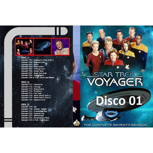 Dvd Star Trek Voyager - As 7 Temporadas Completas - Legendado ou Dublado - 30 Discos
