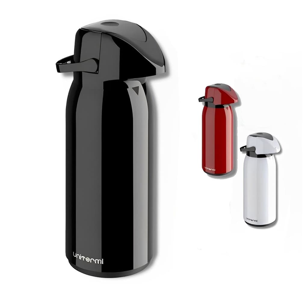 Garrafa Térmica 1,8 Litros Unitermi Verona Para Café Chá Conserva Quente e Frio Ampola de Vidro Com Pressão