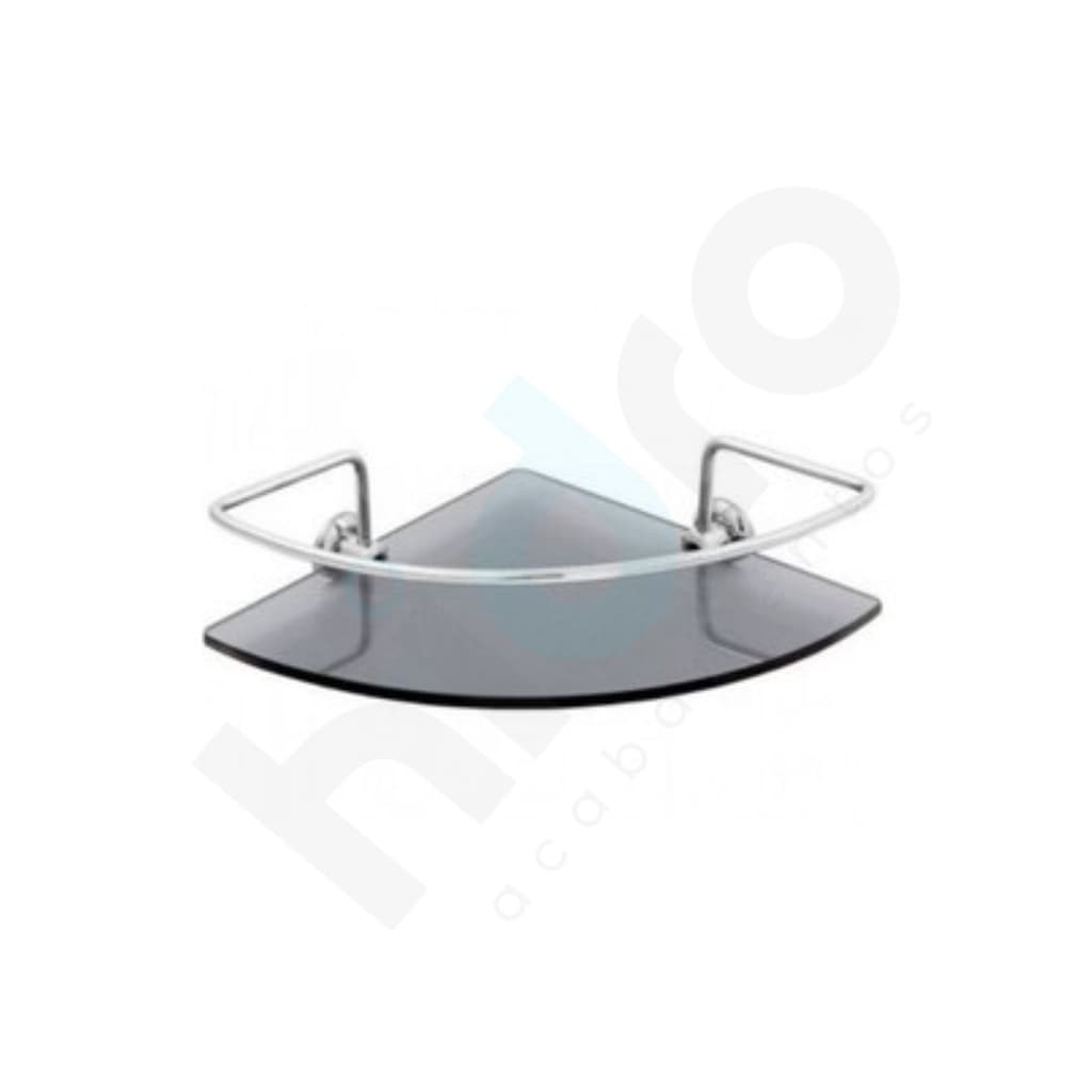 Porta Shampoo Grade Com Vidro Fumê Canto Para Banheiro