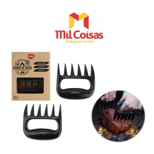 kit 2  Garra de Urso Churrasco Pata Resistente Desfia Carnes