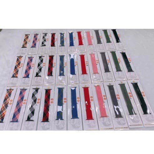 pulseira de nylon tecida Trançada elástica Loop Solo Para apple watch serie1/2/3/4/5/6,38/40/42/44mm,iwo,x6,w26