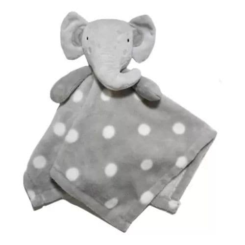 Naninha Para Bebê Com Elefante De Pelúcia Conforto E Carinho Cinza Menino Menina Unissex Enxoval
