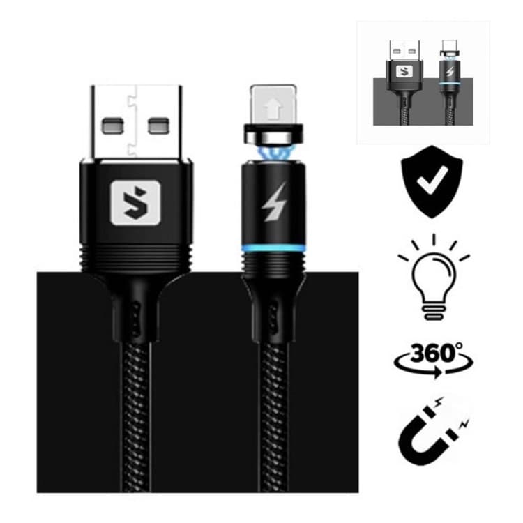 Cabo Magnético Usb Tipo C, Micro Usb V8, Ios  Android Carregamento Rápido 2.4A Sumexr SX-B16