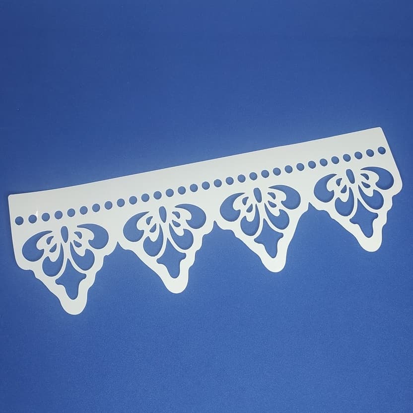 Stencil para Pintura Barrado Floral - 10x30 cm