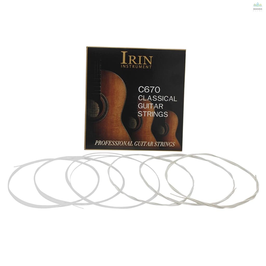 [Envio Rápido] IRIN C670 Cordas Para Violão Clássico Acústico Nylon Banhado A Prata Enrolado Em Liga De Cobre , 6 Unidad