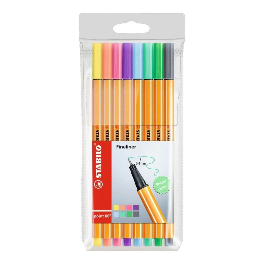 Conjunto STABILO cores pastéis com 8 cores - Importado Alemanha