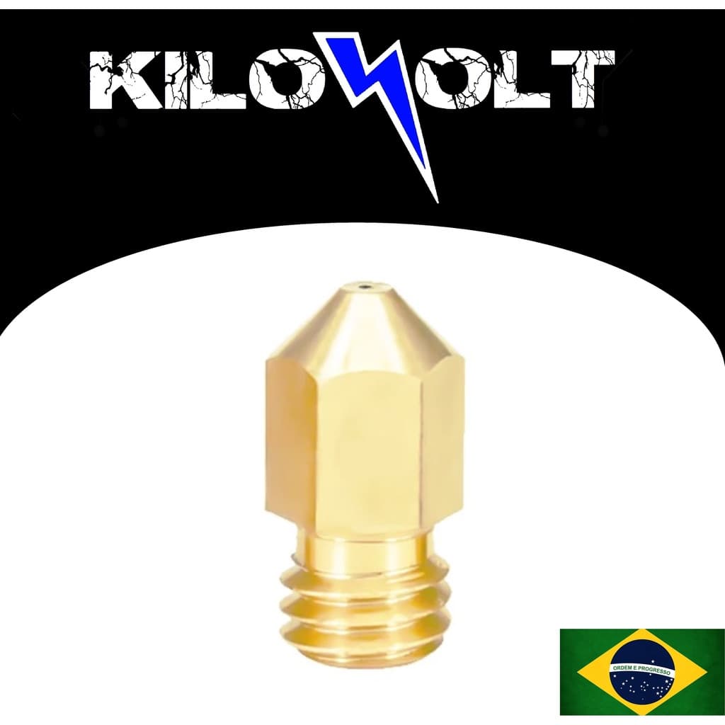 Bico Nozzle 0.2/0.3/0.4/0.5/0.6/0.8/1.0 para Impressora 3D MK8 Ender 3 Hot End