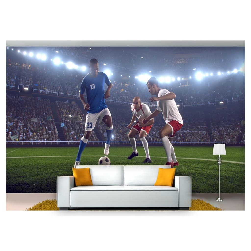 papel de parede Esportes Futebol Bola Campo 3D 10m² SPT30