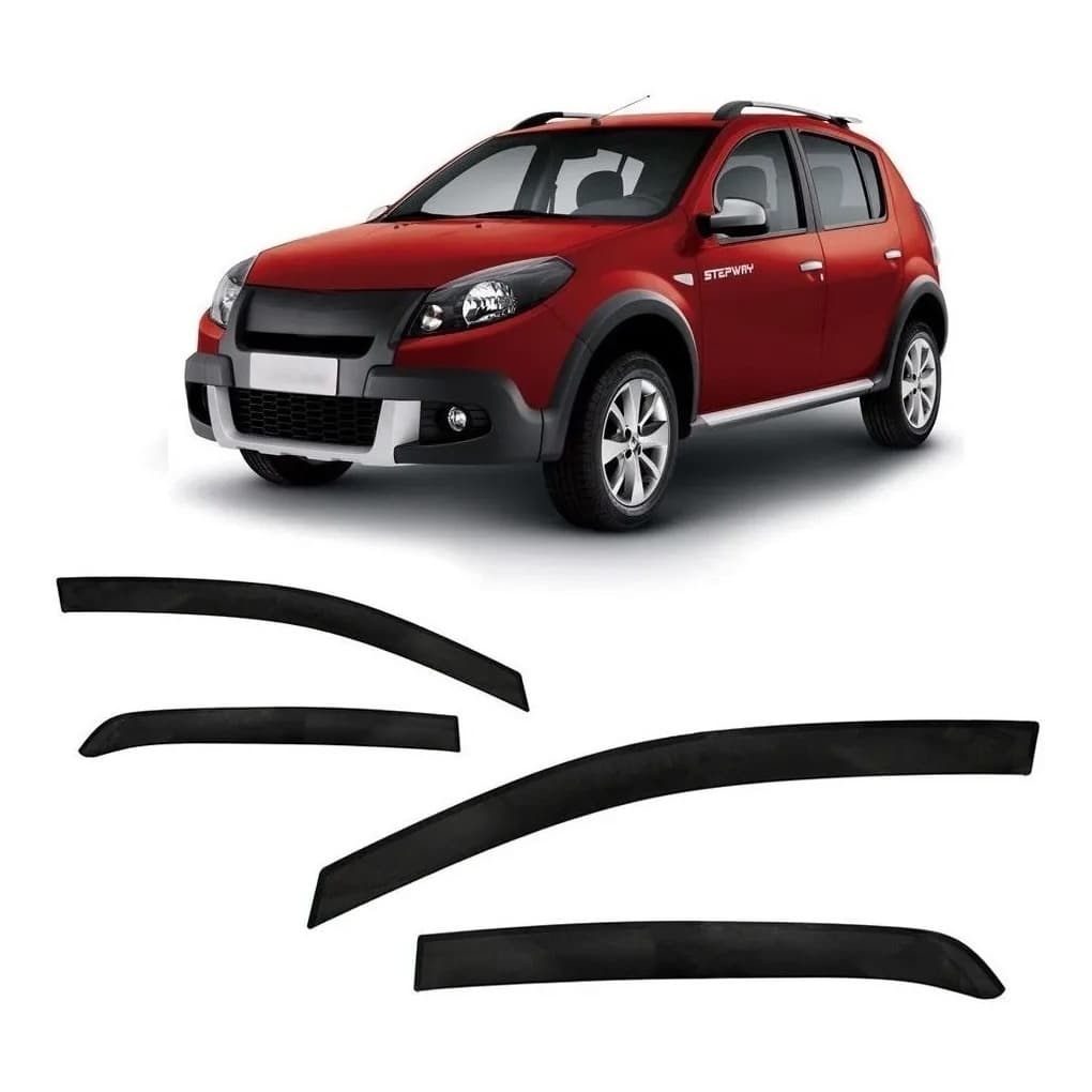 Jogo Calha de Chuva Defletor Renault Sandero 08 a 2014 4p