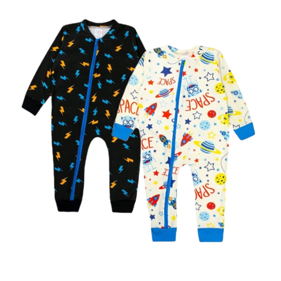 Kit 2 Macacão Bebê Menino Suedine Inverno P ao G