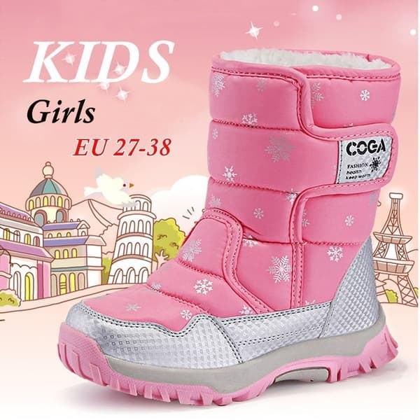 Botas De Neve Para Meninos E Meninas , Inverno Impermeáveis Ao Ar Livre Crianças Quentes (Criança/Pequena Grande)