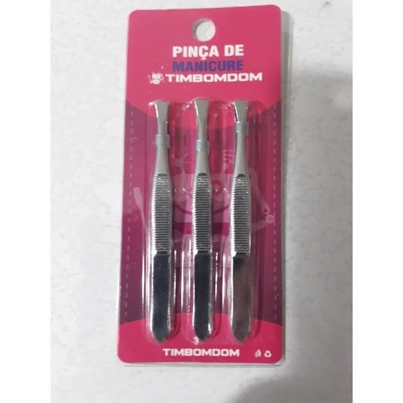 Kit 3 Pinças Profissionais Para Manicure