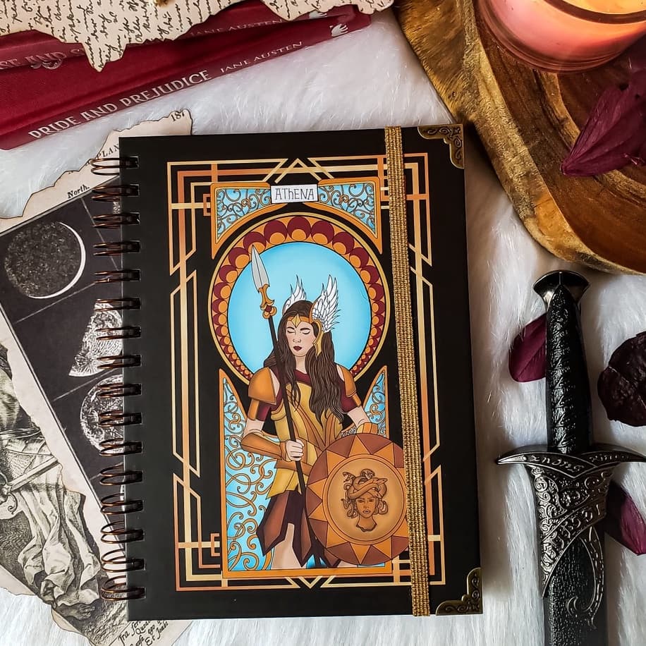 Caderno artesanal A5 80 folhas - Athena