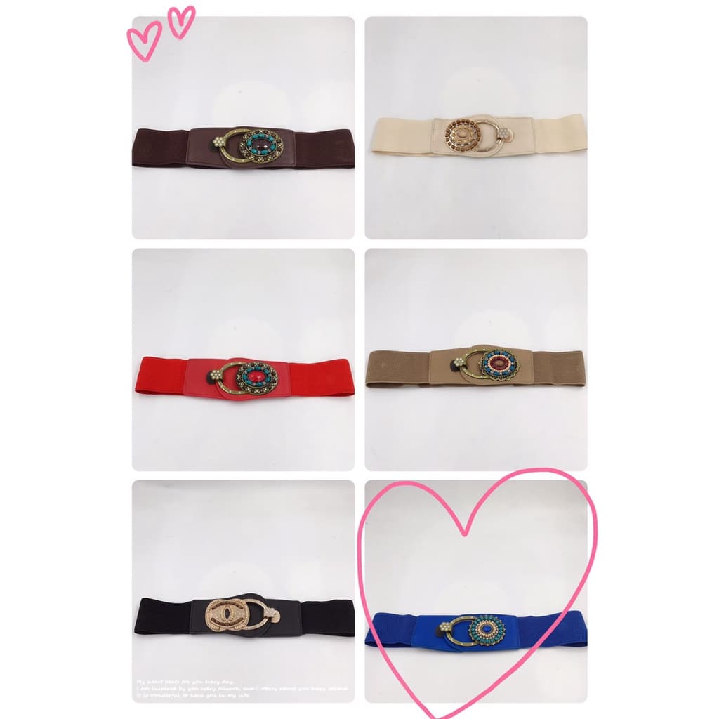 Cintos Elastico com Fivela de Micanga/Para compor look e muito mais/ Em diversas cores e modelos