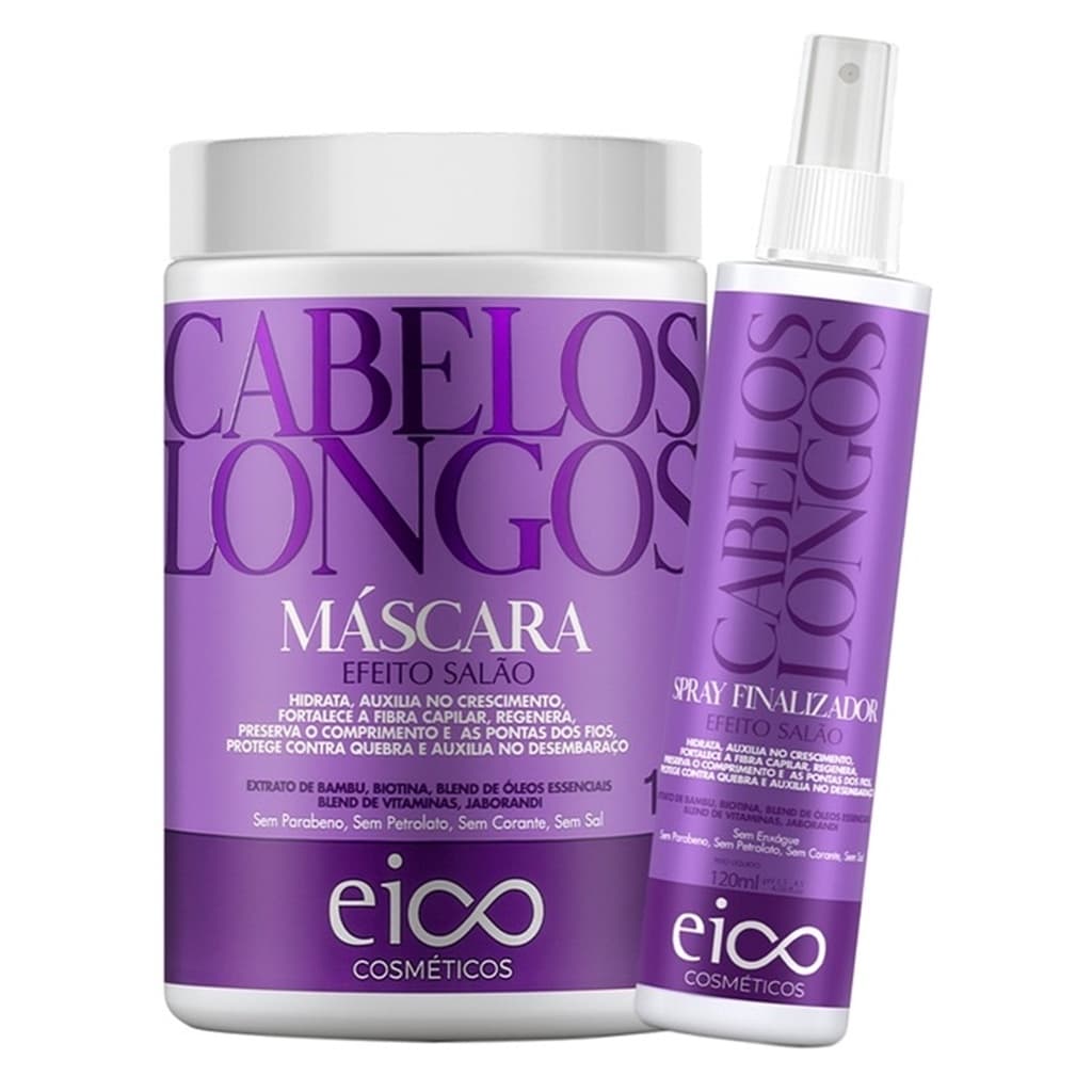KIT EICO - TRATAMENTO CAPILAR CABELOS LONGOS  ( MASCARA KG + SPRAY 120ml)