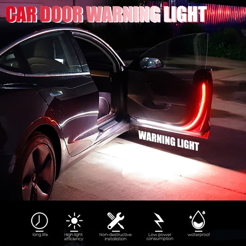 12V Carro LED Porta Interior Luz De Boas-Vindas Aviso Strobe Sinal Lâmpada Tira À Prova Dwaterproof Água Auto Decorativo